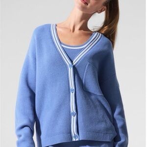 ALO Blue tennis club sweater Cardigan